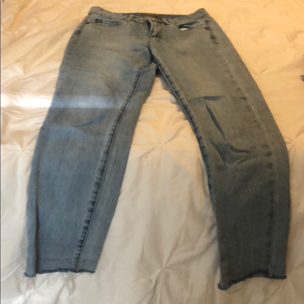 High rise straight jeans